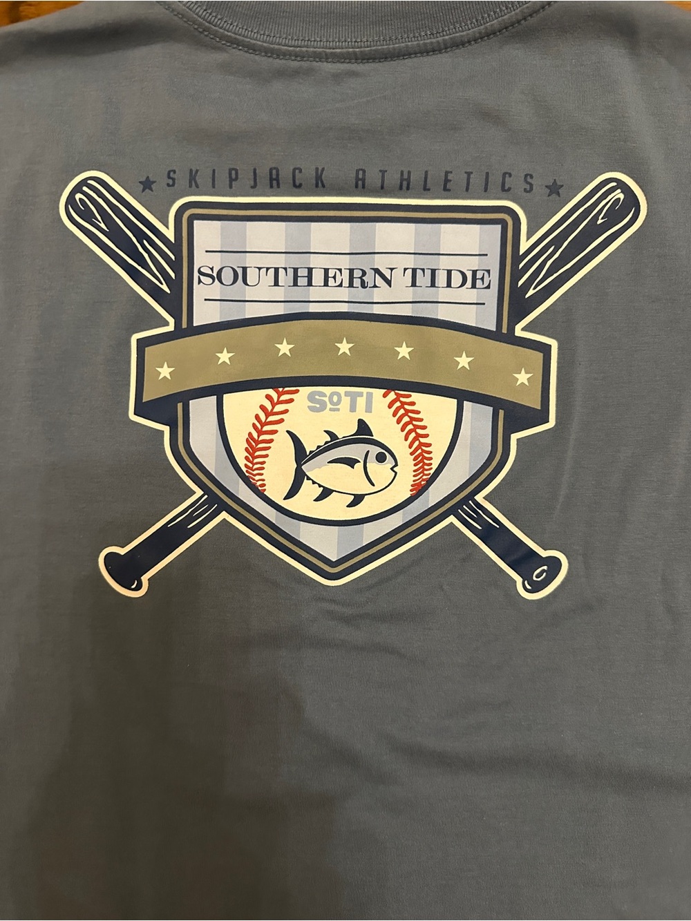 Southern Tide Boys' Dusty Blue Baseball Graphic Tee - Picture 5 of 5